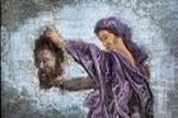 the head of Sheba thrown down