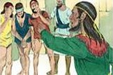 servants of David half-shaved half-clothed